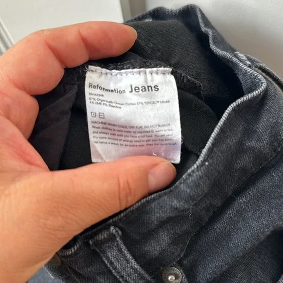 Reformation high waisted black skinny jeans - Picture 9 of 10